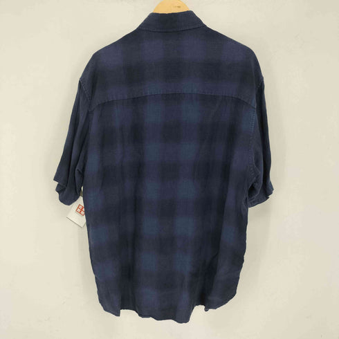 スティーブンアラン Steven Alan リネン100 オンブレチェック 半袖シャツ メンズ JPN:L