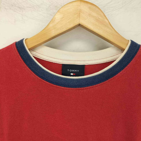 トミーヒルフィガー TOMMY HILFIGER 90-00s ワンポイント刺繍 クルーネック 半袖Tシャツ メンズ import:S