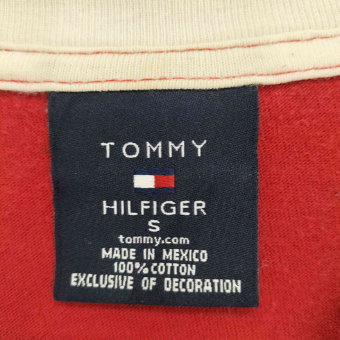トミーヒルフィガー TOMMY HILFIGER 90-00s ワンポイント刺繍 クルーネック 半袖Tシャツ メンズ import:S