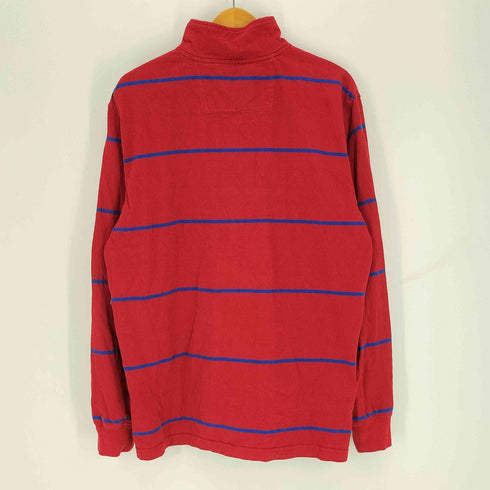チャップス CHAPS ロゴ刺繍 ボーダー柄 ハーフジップ L/S シャツ メンズ import:L