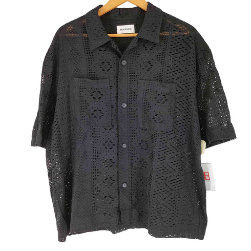 MALENKII 半袖 カットワーク シャツ メンズ