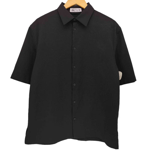 ザラ ZARA シアサッカー 半袖 シャツ メンズ import:M