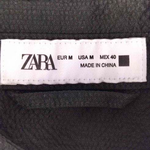 ザラ ZARA シアサッカー 半袖 シャツ メンズ import:M