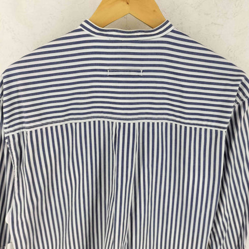 リズウェア LIZ wear 00s ストライプ バンドカラー 長袖シャツ レディース M