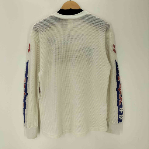 フォックスレーシング FOX RACING 90s USA製 メッシュ ロンT レーシング プリント 長袖 カットソー メンズ import:M