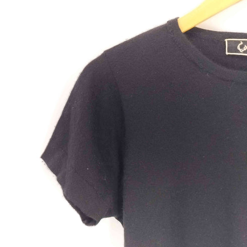 COSH カシミヤ100% 半袖クルーネックニット elegance レディース LL