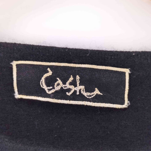 COSH カシミヤ100% 半袖クルーネックニット elegance レディース LL