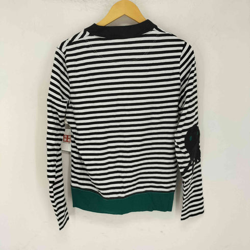 ツモリチサト TSUMORI CHISATO ドクロ 肘あて ボーダー柄 カーディガン レディース JPN:2