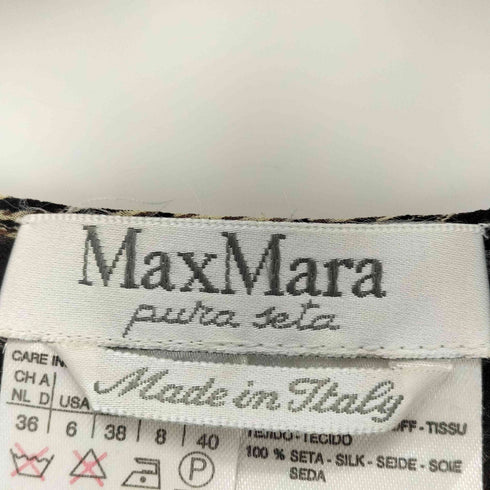 マックスマーラ MAX MARA イタリア製 SILK シルク100% 総柄 ノースリーブブラウス レディース 36