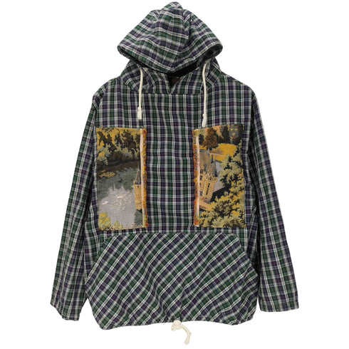 Painted Pony ペインテッド ポニー 90s USA製 刺繍 アノラック パーカー チェック メンズ import:S