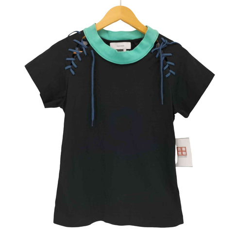 ファセッタズム FACETASM レースアップ モックネック 半袖Tシャツ レディース 1
