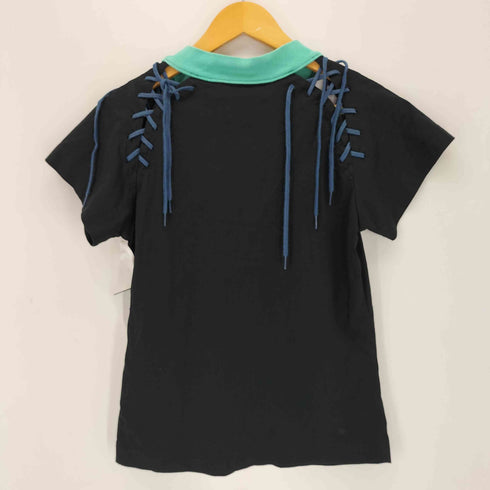ファセッタズム FACETASM レースアップ モックネック 半袖Tシャツ レディース 1