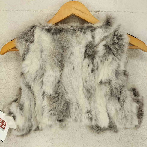 rabbit fur ラビットファー トグルボタン ファーベスト レディース