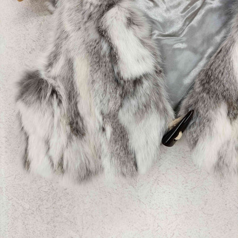 rabbit fur ラビットファー トグルボタン ファーベスト レディース