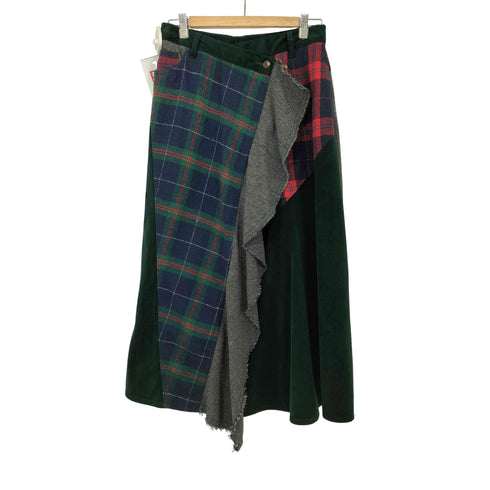 アズノゥアズ AS KNOW AS ANY WEAR パッチワーク ラップ スカート レディース