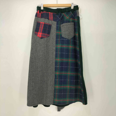 アズノゥアズ AS KNOW AS ANY WEAR パッチワーク ラップ スカート レディース