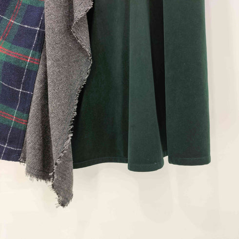 アズノゥアズ AS KNOW AS ANY WEAR パッチワーク ラップ スカート レディース