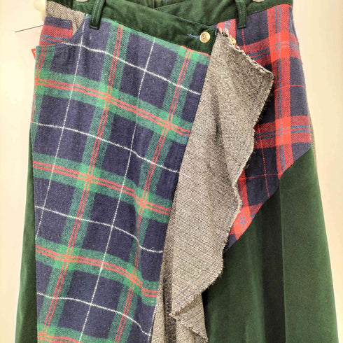 アズノゥアズ AS KNOW AS ANY WEAR パッチワーク ラップ スカート レディース