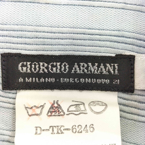 ジョルジオアルマーニ Giorgio Armani 80s-90s レーヨン混 ストライプシャツ メンズ 39