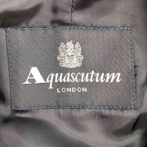 アクアスキュータム AQUASCUTUM 日本製 ライナー付き 比翼 ステンカラー コート バルカマーンコート メンズ 38
