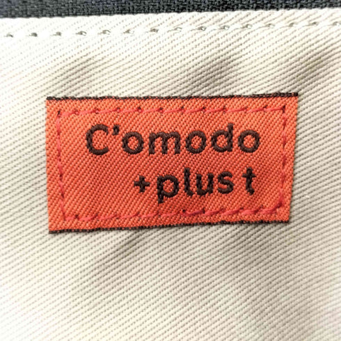 C'omodo+plust 2way キャンバス ストライプバッグ レディース