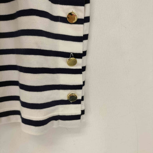 プチバトー PETIT BATEAU ボートネック サイドボタン バスクシャツ レディース import:S