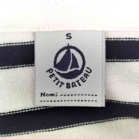 プチバトー PETIT BATEAU ボートネック サイドボタン バスクシャツ レディース import:S