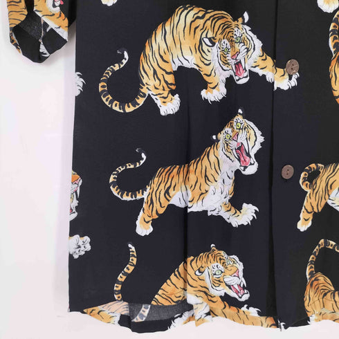 ワコマリア WACKO MARIA THE GUILTY PARTIES TIM LEHI コラボ 24SS HAWAIIAN S/S SHIRT 虎 レーヨン100% アロハシャツ メンズ import:S