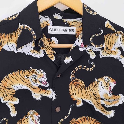 ワコマリア WACKO MARIA THE GUILTY PARTIES TIM LEHI コラボ 24SS HAWAIIAN S/S SHIRT 虎 レーヨン100% アロハシャツ メンズ import:S