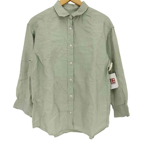 ユナイテッドアローズグリーンレーベルリラクシング UNITED ARROWS green label relaxing Kortrijk Linnen リネン 長袖シャツ レディース JPN:40