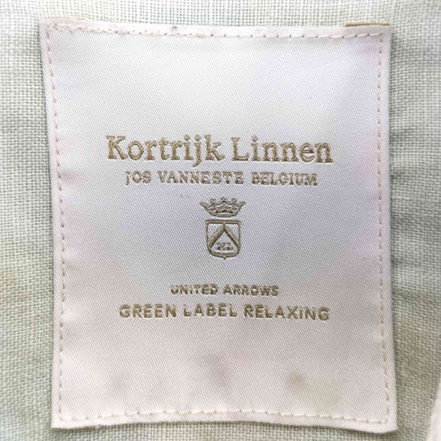 ユナイテッドアローズグリーンレーベルリラクシング UNITED ARROWS green label relaxing Kortrijk Linnen リネン 長袖シャツ レディース JPN:40