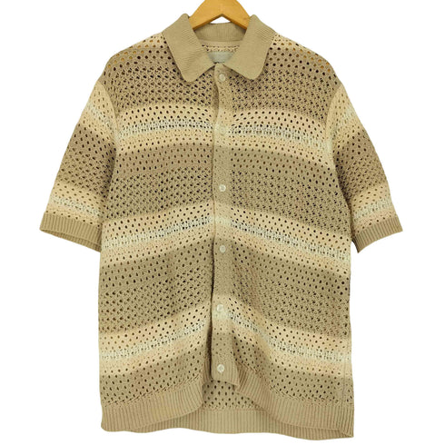 キス KITH THOMPSON CROCHET BUTTON DOWN トンプソン クロシェ ボタンダウン 半袖シャツ メンズ L