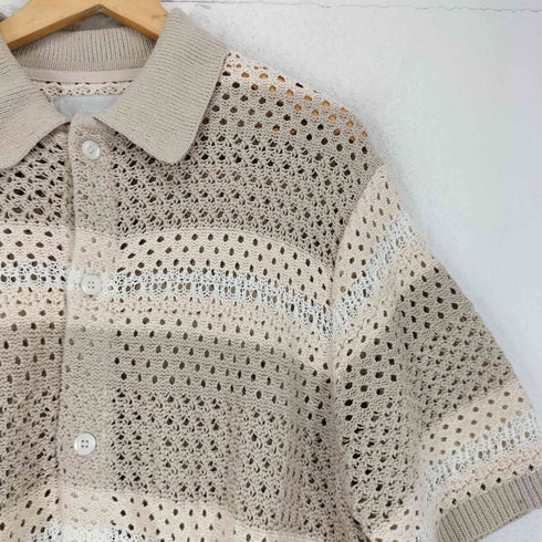 キス KITH THOMPSON CROCHET BUTTON DOWN トンプソン クロシェ ボタンダウン 半袖シャツ メンズ L