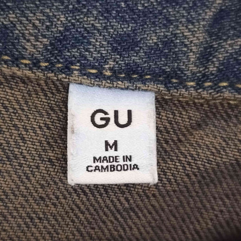 ジーユー GU デニムジップアップブルゾン レディース M