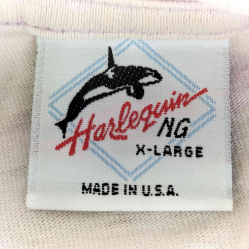90S Harlequin NG ハーレクイン ナチュラル グラフィックス USA製 ロゴ両面プリントTシャツ メンズ XL