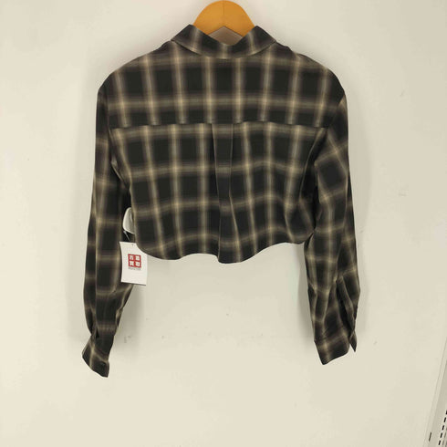 リリーブラウン Lily Brown チェック柄 ボタンダウンクロップドシャツ レディース ONE SIZE