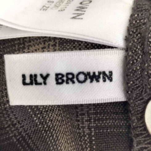リリーブラウン Lily Brown チェック柄 ボタンダウンクロップドシャツ レディース ONE SIZE