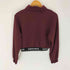 XEXYMIX ゼクシィミックス 裏起毛 ロゴバンド ハーフジップ ハイネックトレーナー レディース L
