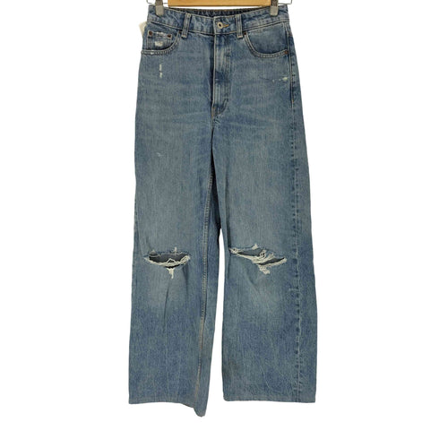 ザラ ZARA ミッドライズバギーデニムパンツ レディース 32