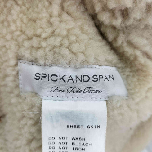 スピックアンドスパン Spick and Span シープスキンスエード 裏地ボア ムートンコート レディース
