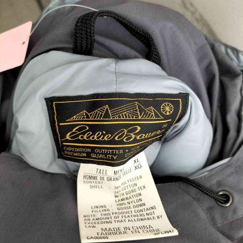 エディーバウアー Eddie Bauer 黒タグ フーデッド グースダウンコート レディース JPN:XL