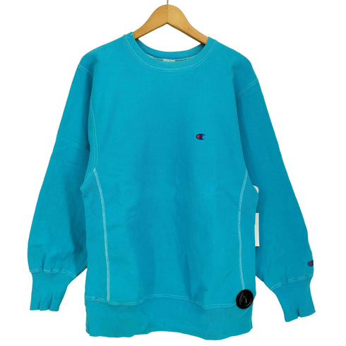 チャンピオン Champion 90S MEXICO製 刺繍タグ 目あり REVERSE WEAVE リバースウィーブクルーネックスウェット メンズ import:L