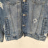 ザラ ZARA ダメージ加工バックプリントデニムジャケット メンズ import:L