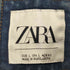 ザラ ZARA ダメージ加工バックプリントデニムジャケット メンズ import:L