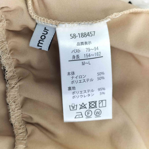 ドゥーザルーム Deux Amour ドットシアーパフスリーブペプラムトップス レディース M-L