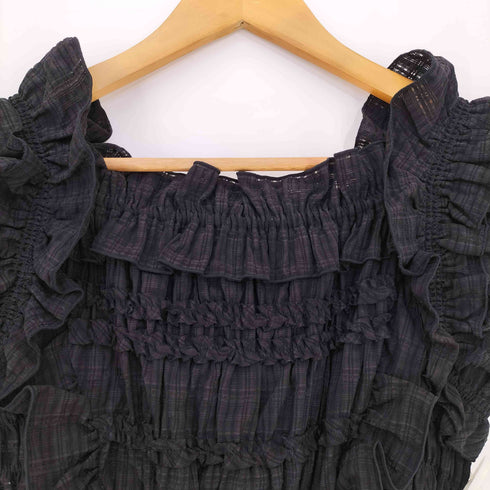 リリーブラウン Lily Brown 26ss シャーリングレイヤーフリルトップス レディース ONE SIZE