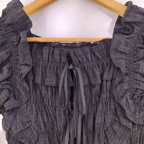 リリーブラウン Lily Brown 26ss シャーリングレイヤーフリルトップス レディース ONE SIZE