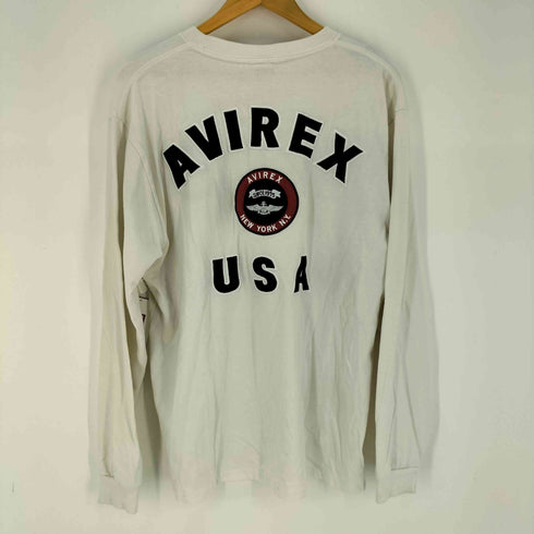 アヴィレックス AVIREX バックサークルアップリケ ヴァーシティーロゴ カットソー メンズ import:XL
