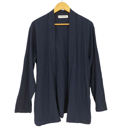 キャサリンハムネットロンドン KATHARINE HAMNETT LONDON LAB リネン混 羽織 ボタンレスカーディガン メンズ import:L