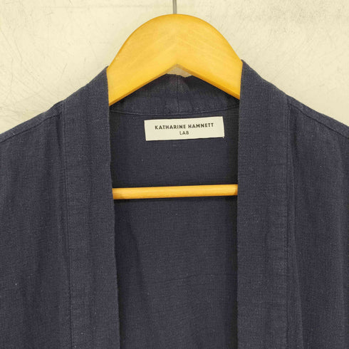 キャサリンハムネットロンドン KATHARINE HAMNETT LONDON LAB リネン混 羽織 ボタンレスカーディガン メンズ import:L